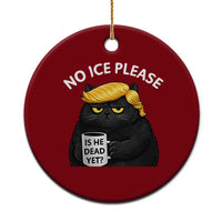 No ICE Protest Ceramic Ornament Is He Dead Yet Black Cat Meme