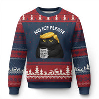 No ICE Protest Ugly Christmas Sweater Is He Dead Yet Black Cat Meme