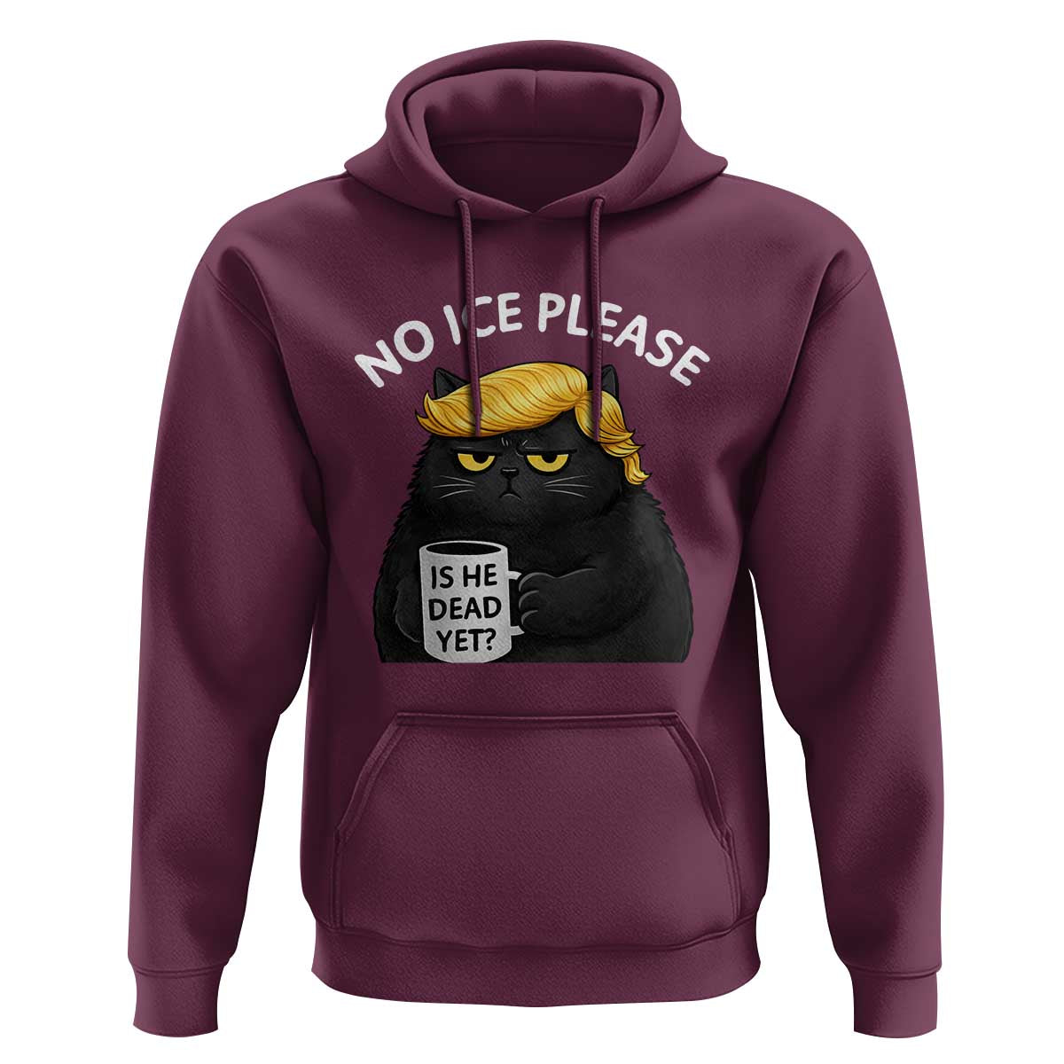 No ICE Protest Hoodie Is He Dead Yet Black Cat Meme