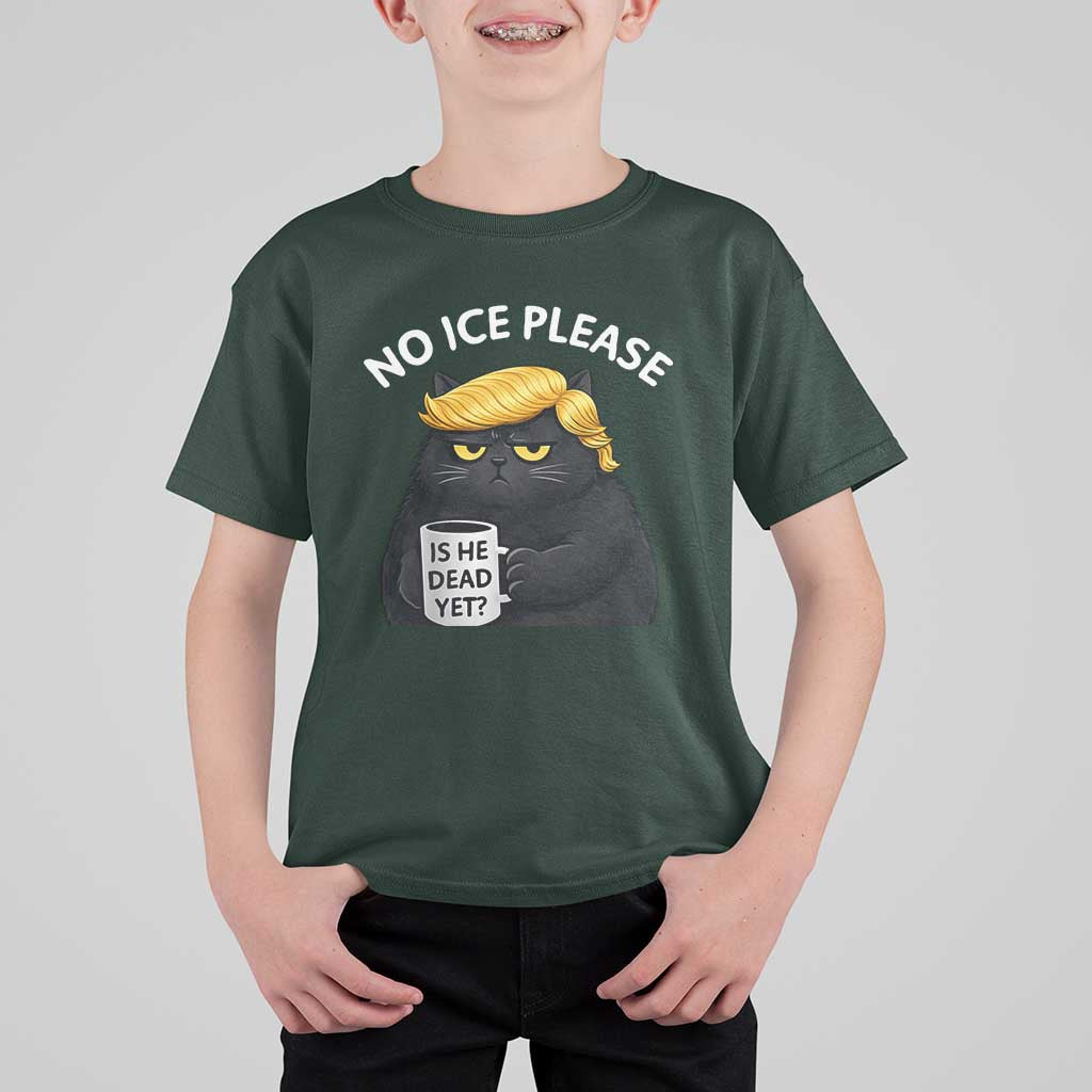 No ICE Protest T Shirt For Kid Is He Dead Yet Black Cat Meme