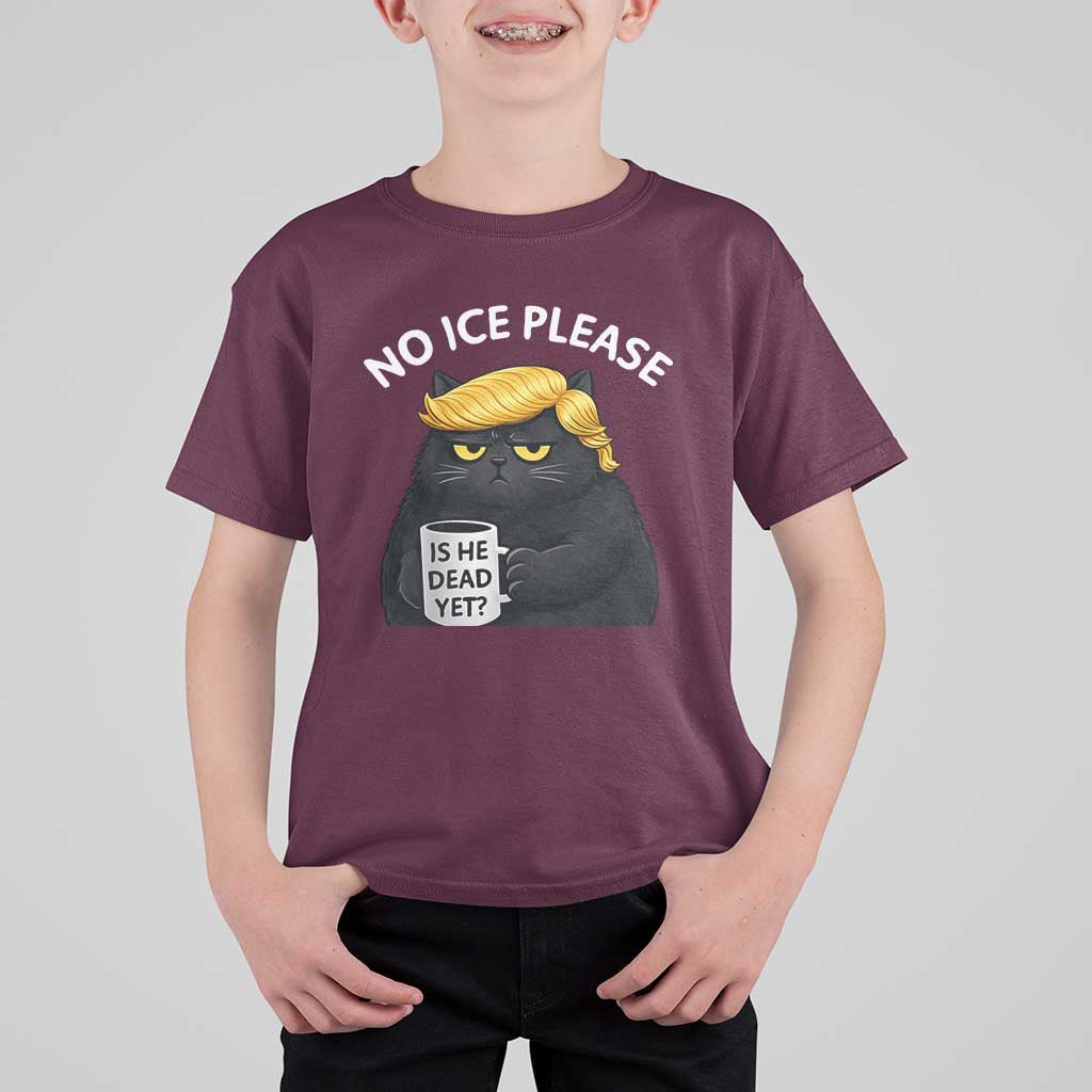 No ICE Protest T Shirt For Kid Is He Dead Yet Black Cat Meme