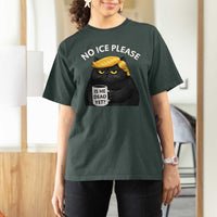 No ICE Protest T Shirt For Women Is He Dead Yet Black Cat Meme