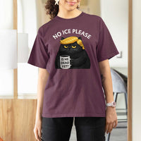 No ICE Protest T Shirt For Women Is He Dead Yet Black Cat Meme