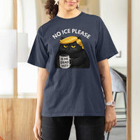 No ICE Protest T Shirt For Women Is He Dead Yet Black Cat Meme
