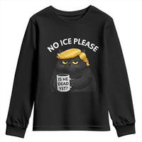 No ICE Protest Youth Sweatshirt Is He Dead Yet Black Cat Meme