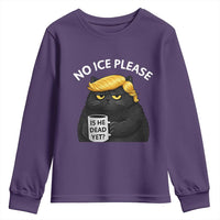 No ICE Protest Youth Sweatshirt Is He Dead Yet Black Cat Meme