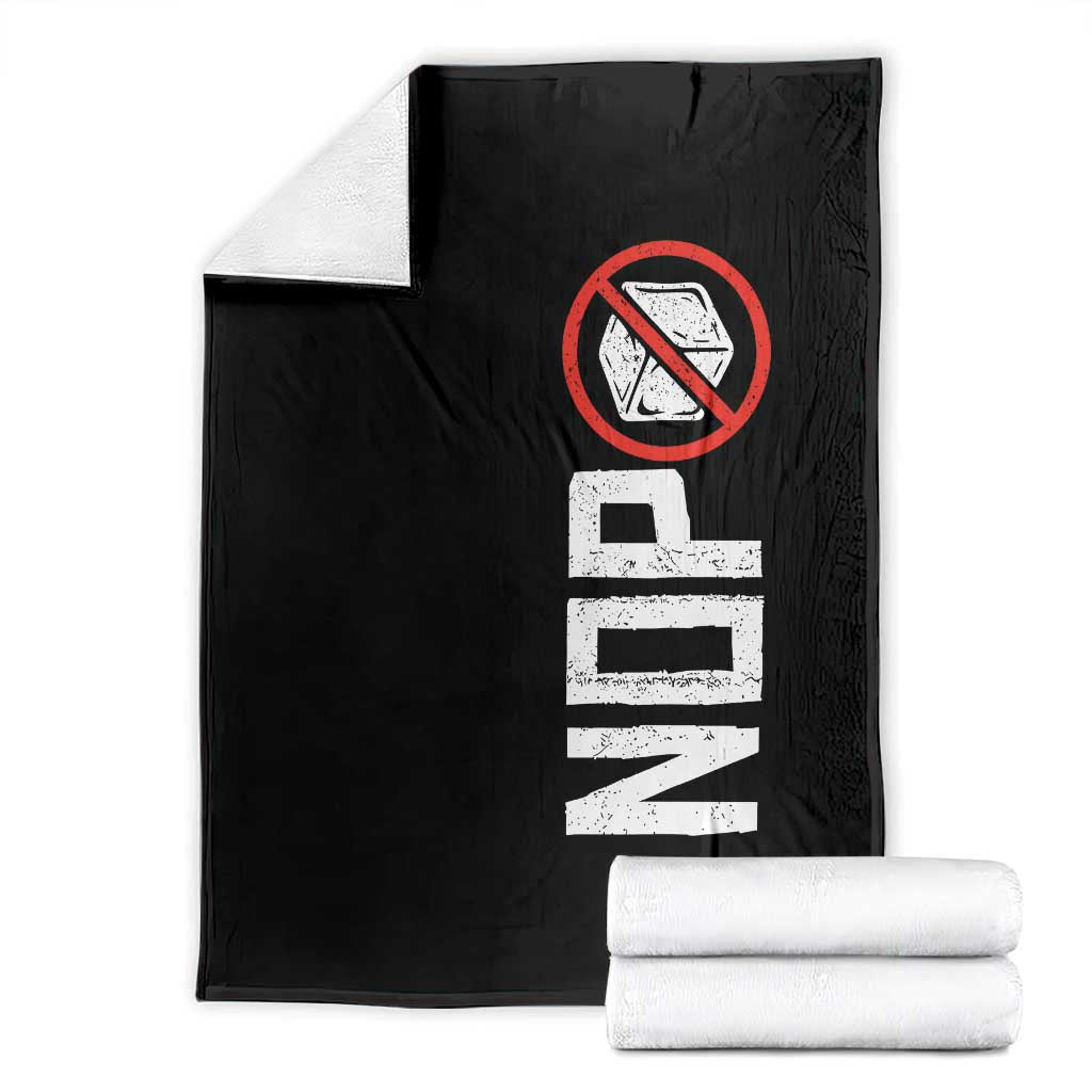 No ICE Protest Throw Blanket Nope Sign Vertical