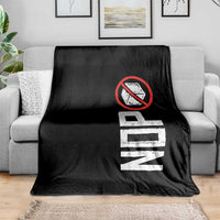 No ICE Protest Throw Blanket Nope Sign Vertical