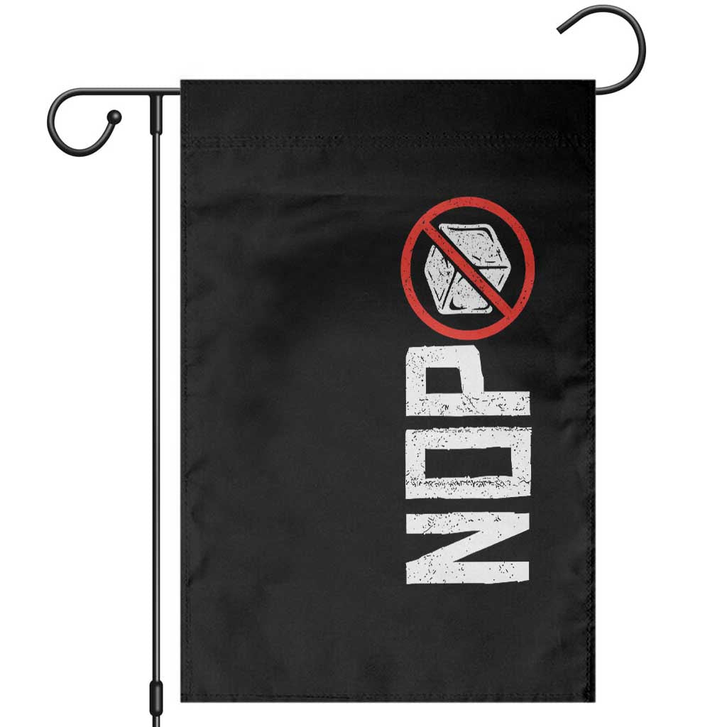 No ICE Protest Garden Flag Nope Sign Vertical