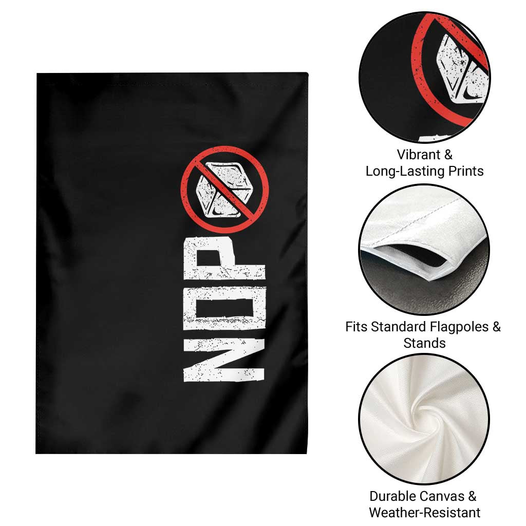 No ICE Protest Garden Flag Nope Sign Vertical