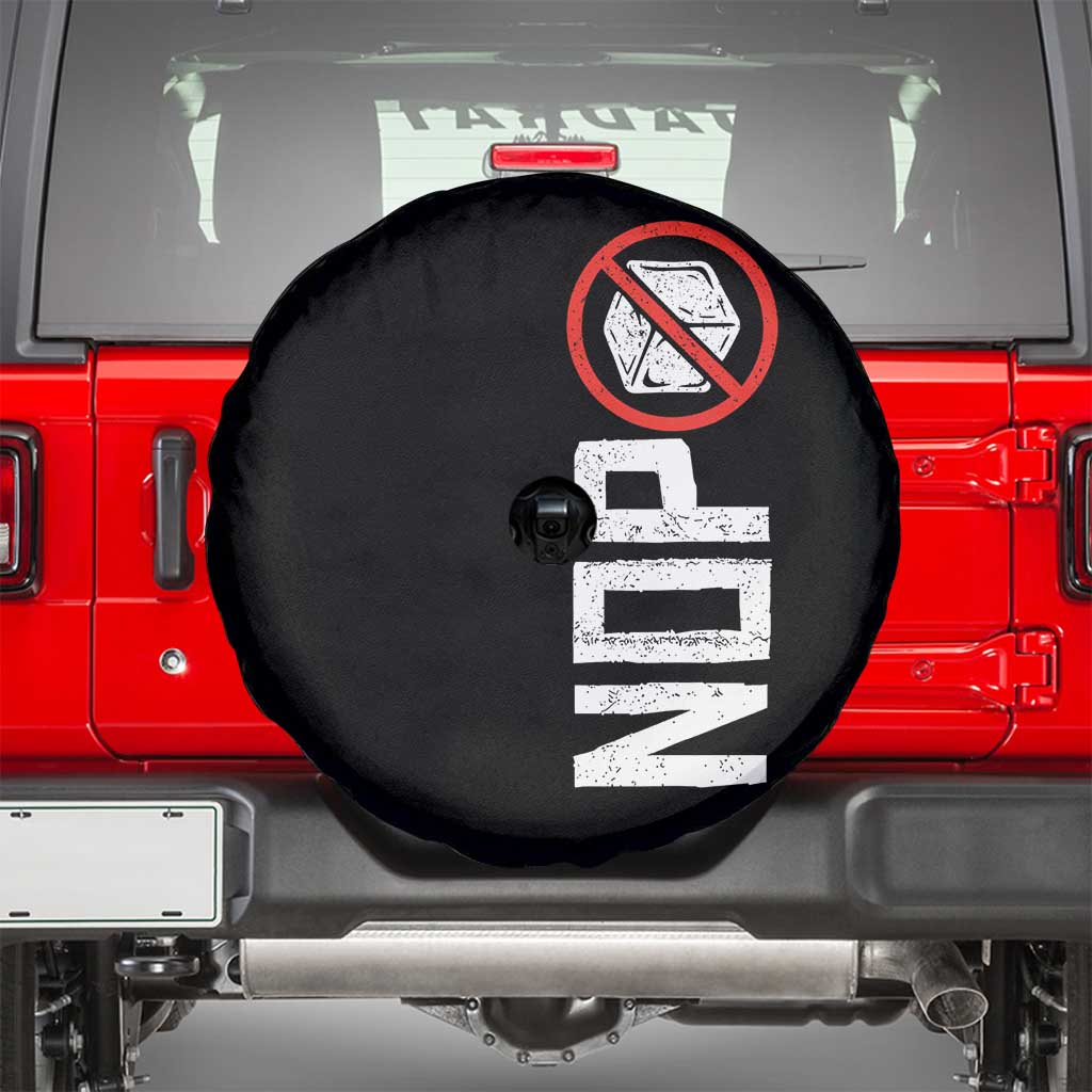 No ICE Protest Spare Tire Cover Nope Sign Vertical