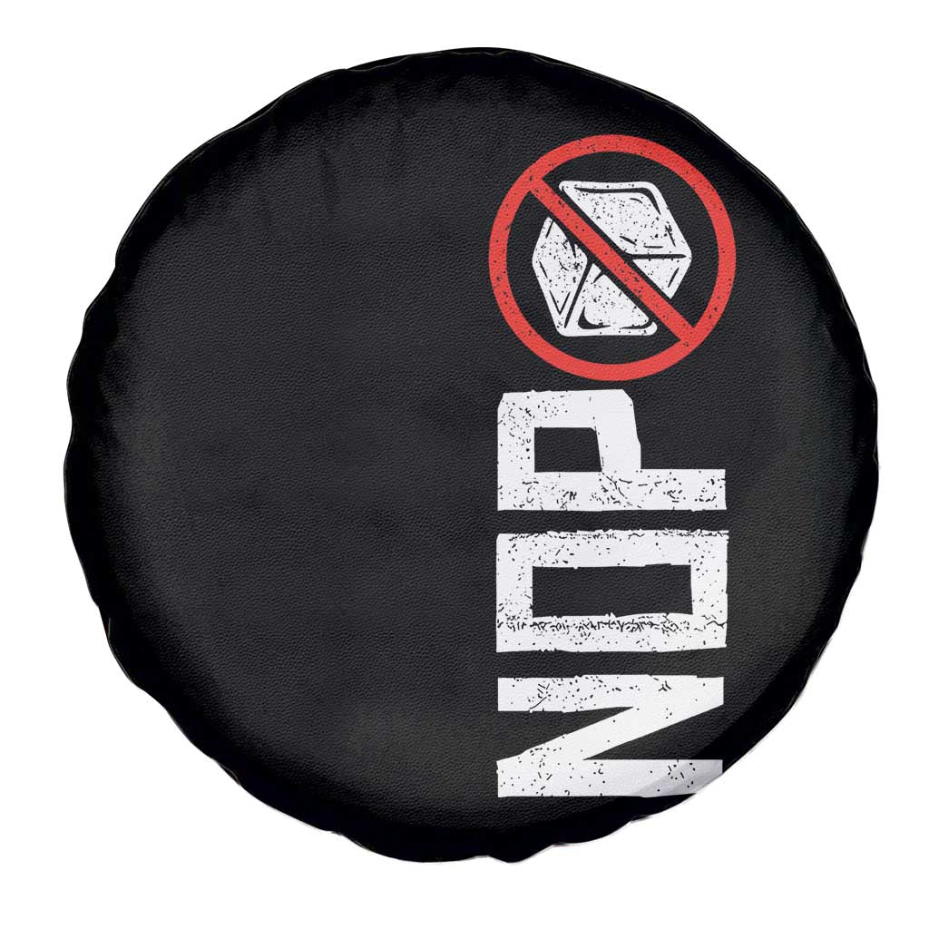 No ICE Protest Spare Tire Cover Nope Sign Vertical