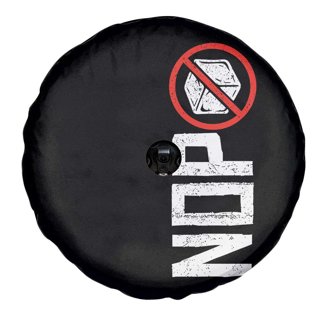 No ICE Protest Spare Tire Cover Nope Sign Vertical