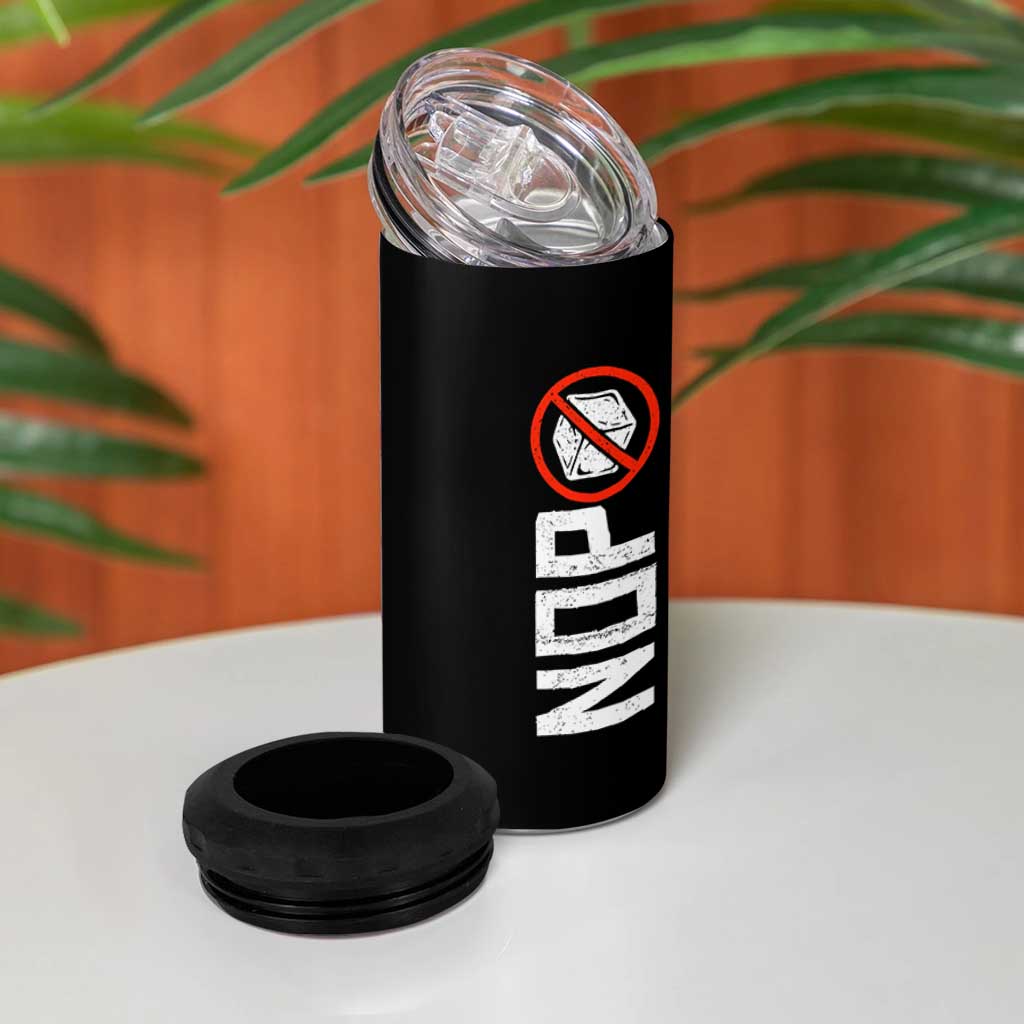 No ICE Protest 4 in 1 Can Cooler Tumbler Nope Sign Vertical