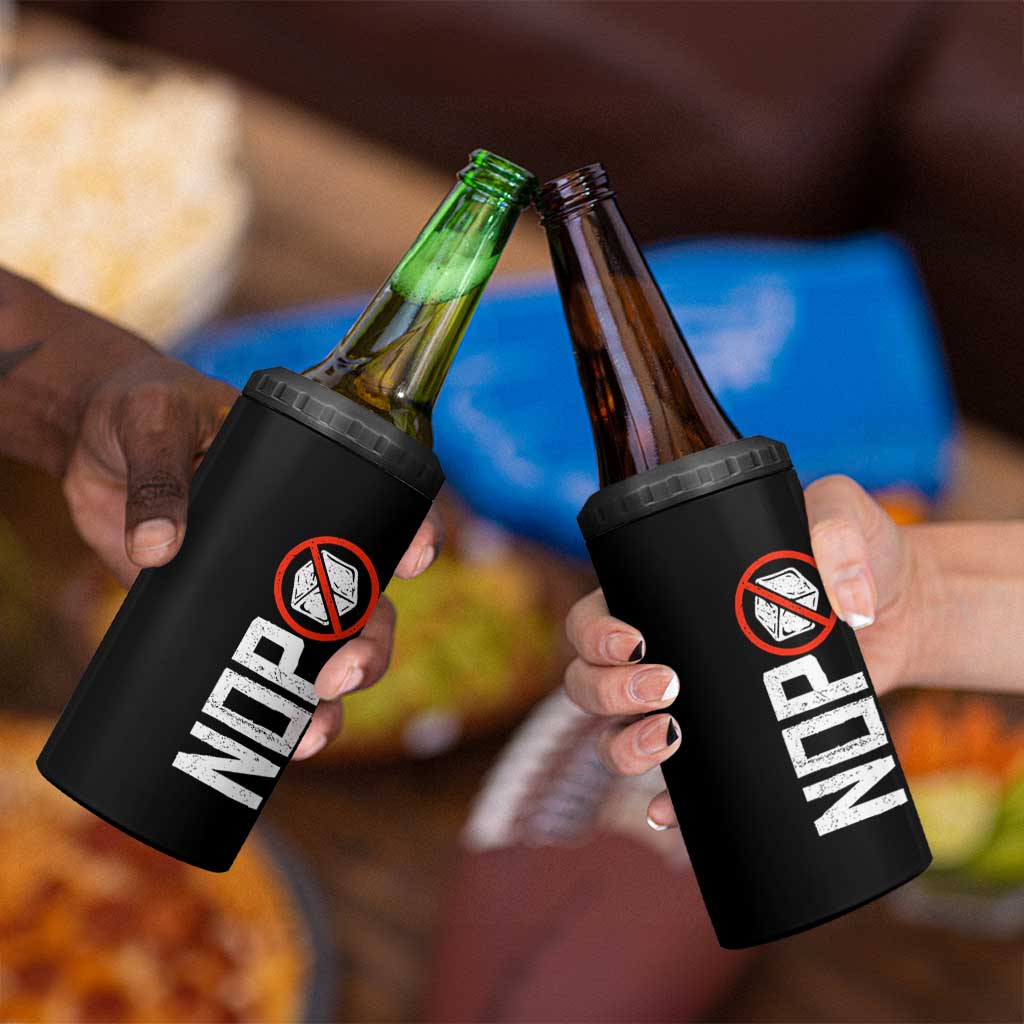 No ICE Protest 4 in 1 Can Cooler Tumbler Nope Sign Vertical