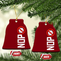 No ICE Protest Ceramic Ornament Nope Sign Vertical