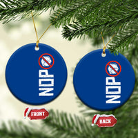 No ICE Protest Ceramic Ornament Nope Sign Vertical