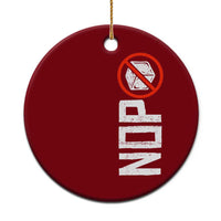 No ICE Protest Ceramic Ornament Nope Sign Vertical
