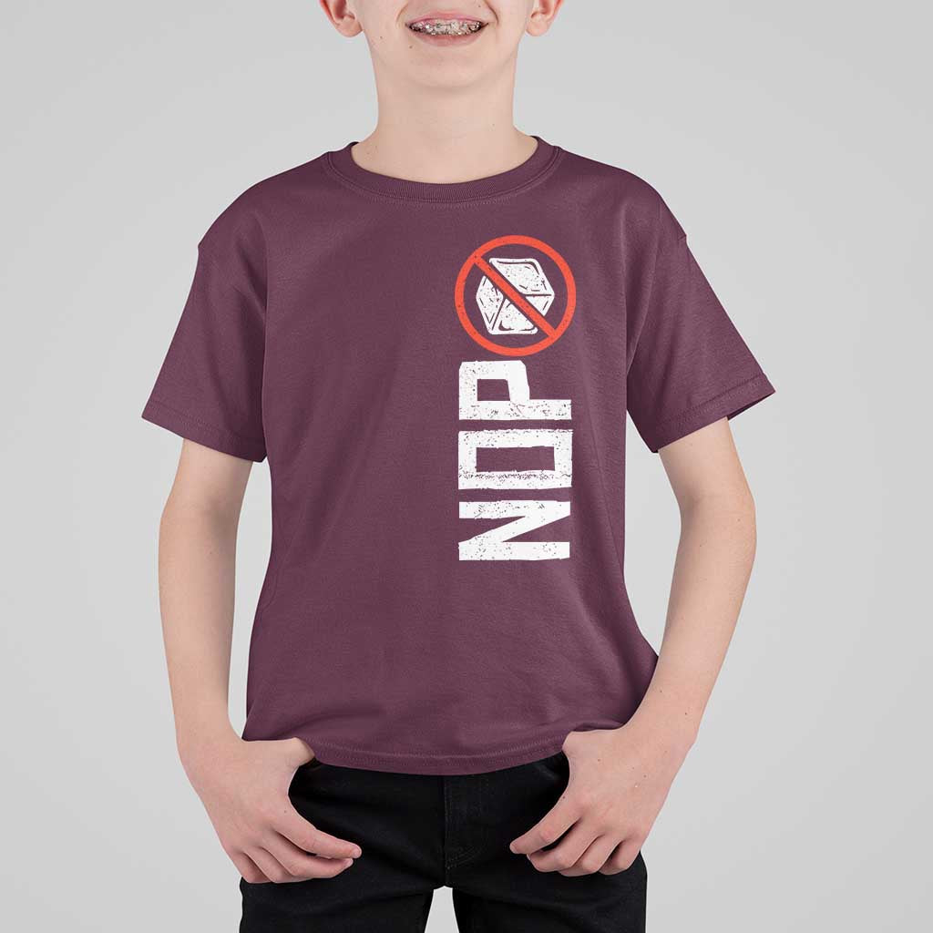 No ICE Protest T Shirt For Kid Nope Sign Vertical
