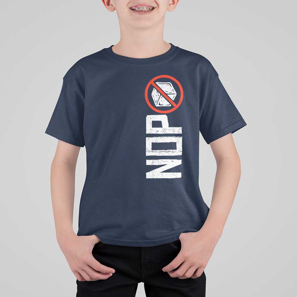 No ICE Protest T Shirt For Kid Nope Sign Vertical