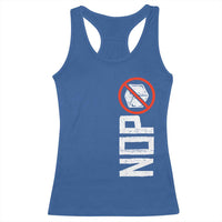 No ICE Protest Racerback Tank Top Nope Sign Vertical