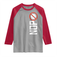No ICE Protest Raglan Shirt Nope Sign Vertical