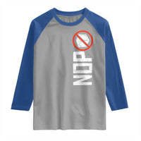 No ICE Protest Raglan Shirt Nope Sign Vertical