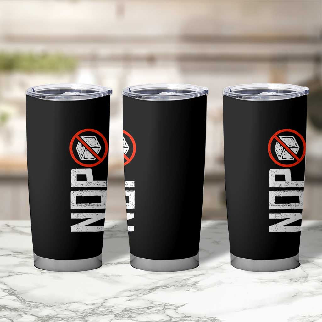 No ICE Protest Tumbler Cup Nope Sign Vertical