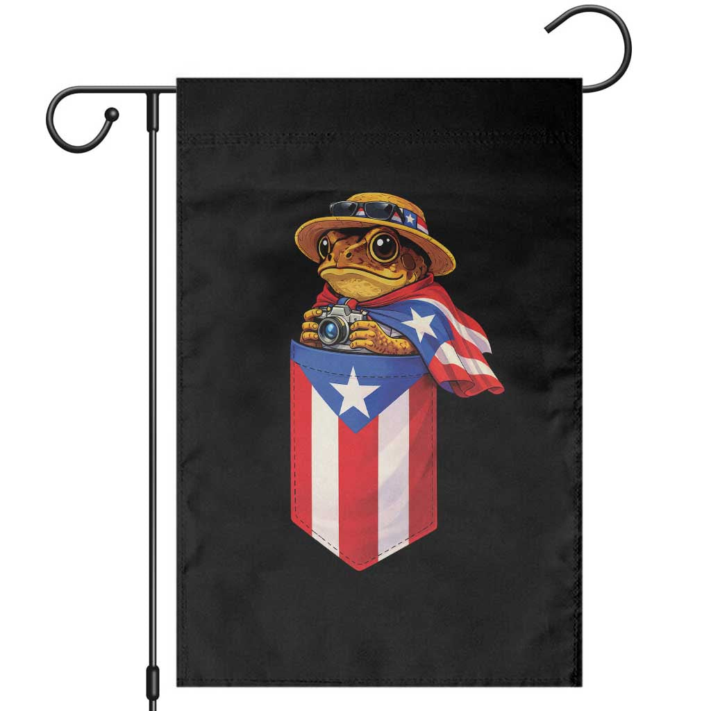 Funny Coqui Frog Puerto Rico Flag Garden Flag Puerto Rican Taino Buricua Borinquen