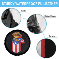 Funny Coqui Frog Puerto Rico Flag Spare Tire Cover Puerto Rican Taino Buricua Borinquen