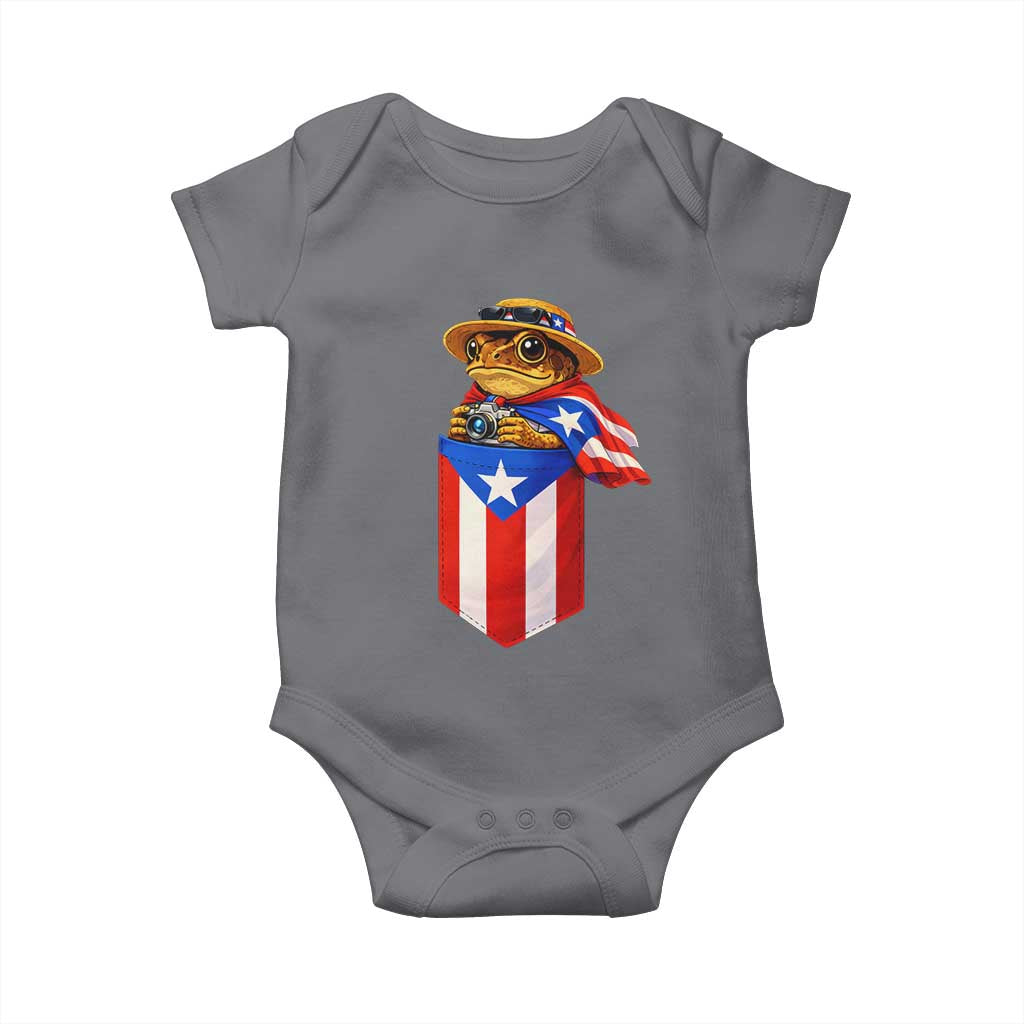 Funny Coqui Frog Puerto Rico Flag Baby Onesie Puerto Rican Taino Buricua Borinquen