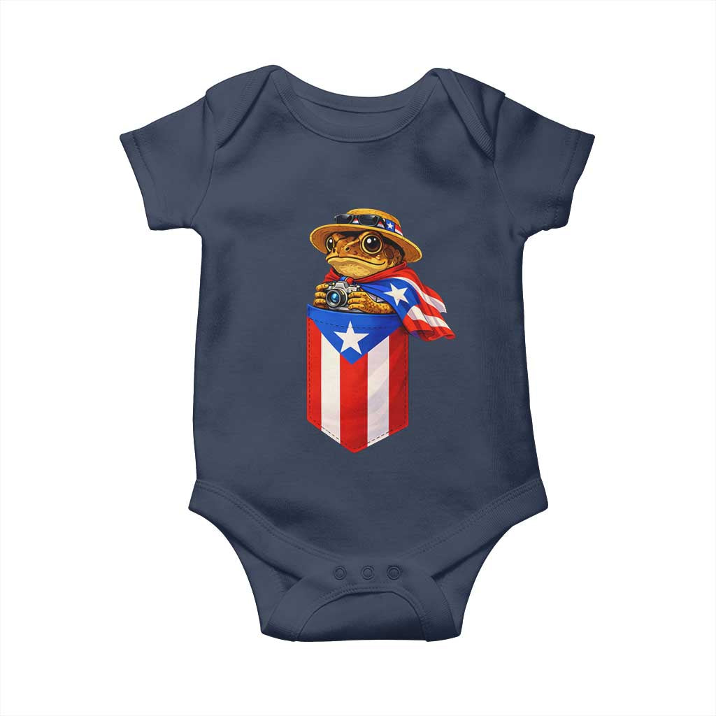 Funny Coqui Frog Puerto Rico Flag Baby Onesie Puerto Rican Taino Buricua Borinquen