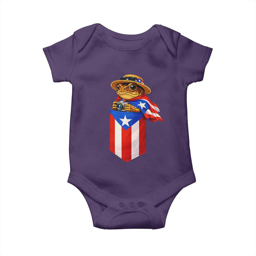 Funny Coqui Frog Puerto Rico Flag Baby Onesie Puerto Rican Taino Buricua Borinquen