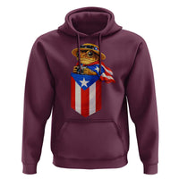 Funny Coqui Frog Puerto Rico Flag Hoodie Puerto Rican Taino Buricua Borinquen
