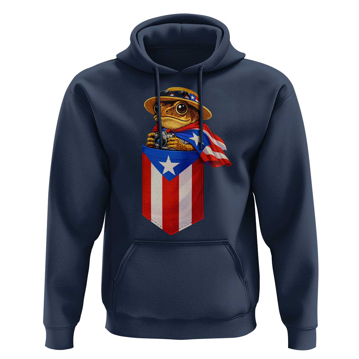Funny Coqui Frog Puerto Rico Flag Hoodie Puerto Rican Taino Buricua Borinquen