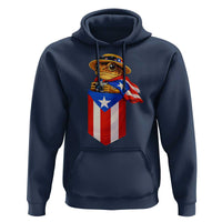 Funny Coqui Frog Puerto Rico Flag Hoodie Puerto Rican Taino Buricua Borinquen