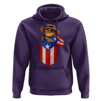 Funny Coqui Frog Puerto Rico Flag Hoodie Puerto Rican Taino Buricua Borinquen