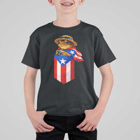 Funny Coqui Frog Puerto Rico Flag T Shirt For Kid Puerto Rican Taino Buricua Borinquen