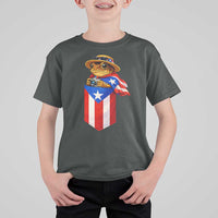 Funny Coqui Frog Puerto Rico Flag T Shirt For Kid Puerto Rican Taino Buricua Borinquen