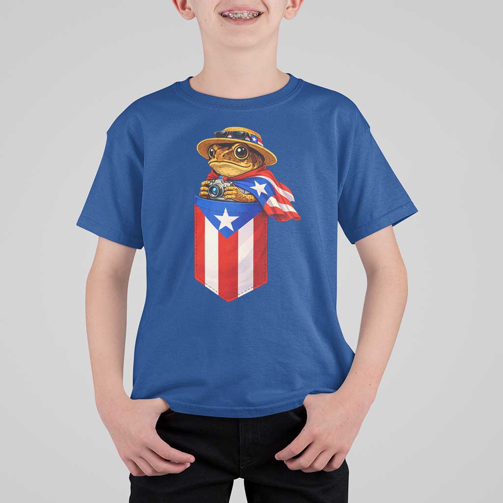 Funny Coqui Frog Puerto Rico Flag T Shirt For Kid Puerto Rican Taino Buricua Borinquen