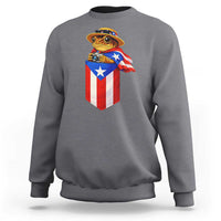 Funny Coqui Frog Puerto Rico Flag Sweatshirt Puerto Rican Taino Buricua Borinquen