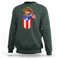 Funny Coqui Frog Puerto Rico Flag Sweatshirt Puerto Rican Taino Buricua Borinquen