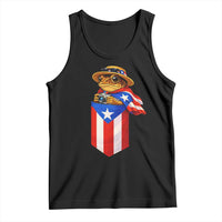 Funny Coqui Frog Puerto Rico Flag Tank Top Puerto Rican Taino Buricua Borinquen