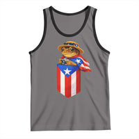 Funny Coqui Frog Puerto Rico Flag Tank Top Puerto Rican Taino Buricua Borinquen