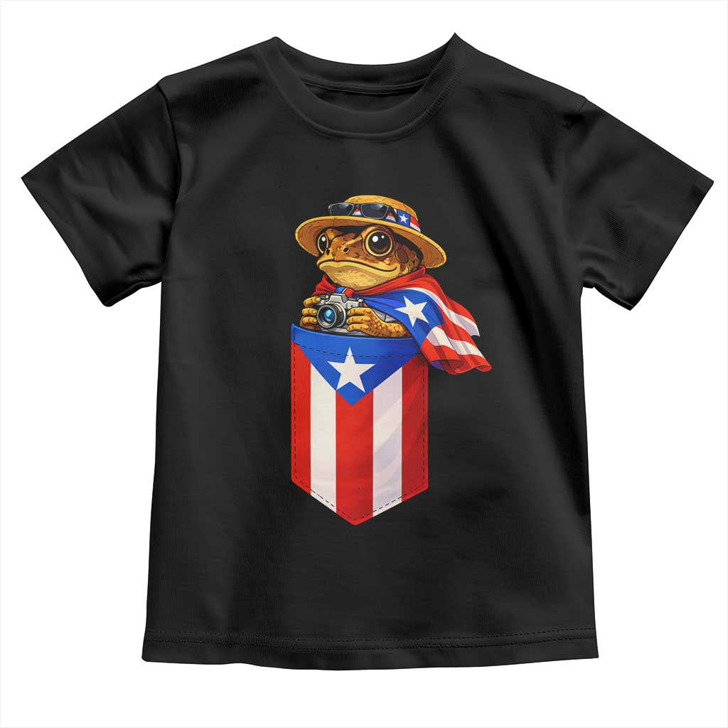 Funny Coqui Frog Puerto Rico Flag Toddler T Shirt Puerto Rican Taino Buricua Borinquen