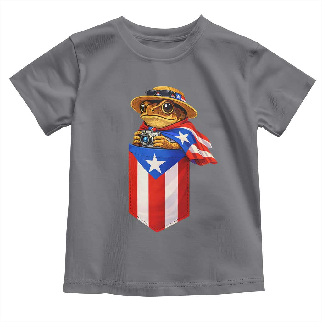 Funny Coqui Frog Puerto Rico Flag Toddler T Shirt Puerto Rican Taino Buricua Borinquen