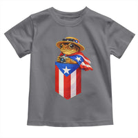 Funny Coqui Frog Puerto Rico Flag Toddler T Shirt Puerto Rican Taino Buricua Borinquen