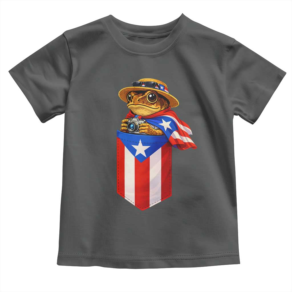 Funny Coqui Frog Puerto Rico Flag Toddler T Shirt Puerto Rican Taino Buricua Borinquen