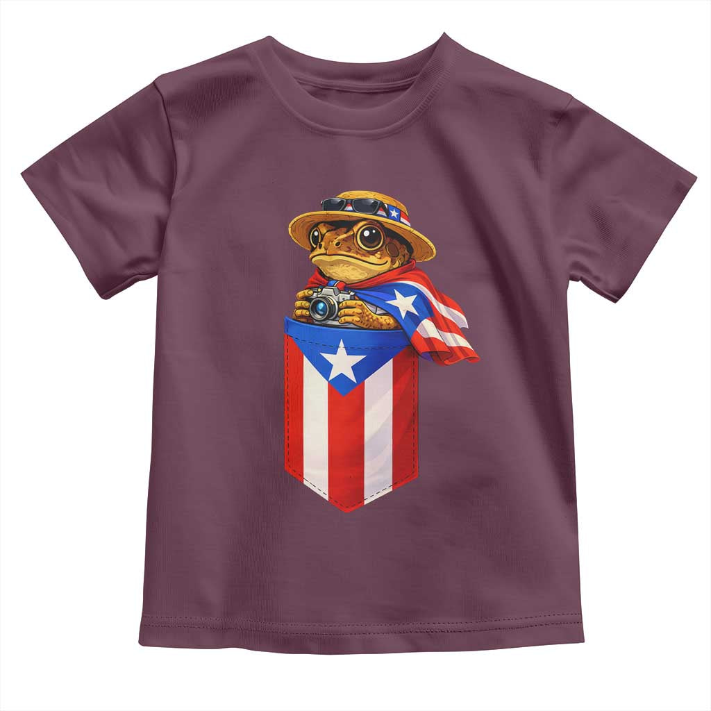 Funny Coqui Frog Puerto Rico Flag Toddler T Shirt Puerto Rican Taino Buricua Borinquen
