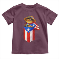 Funny Coqui Frog Puerto Rico Flag Toddler T Shirt Puerto Rican Taino Buricua Borinquen
